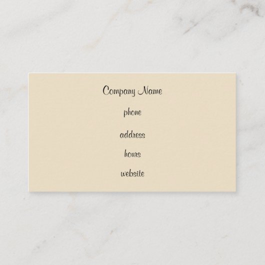 Professioneel klassiek Visitekaartje (Achterkant)