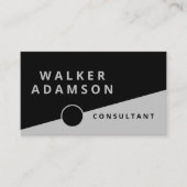 Professioneel Klassiek Zilver & Zwart Visitekaartje (Voorkant)