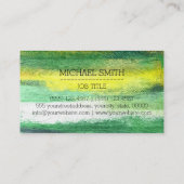 Professioneel kleurrijk modern houtmonogram #24 visitekaartje (Achterkant)