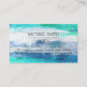 Professioneel kleurrijk modern houtmonogram #26 visitekaartje (Achterkant)