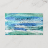 Professioneel kleurrijk modern houtmonogram #28 visitekaartje (Achterkant)