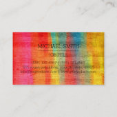 Professioneel kleurrijk modern wattenmonogram #11 visitekaartje (Achterkant)