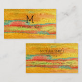 Professioneel kleurrijk modern wattenmonogram #5 visitekaartje (Voorkant / Achterkant)