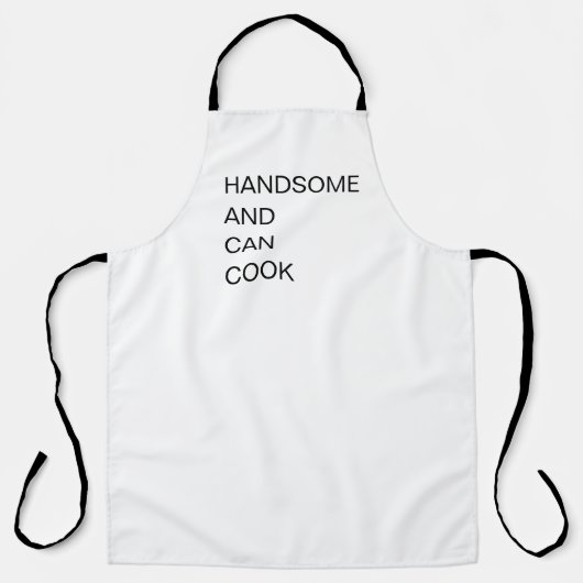 Professioneel Knap en Kan Koken Grappig Wit Schort (Voorkant)