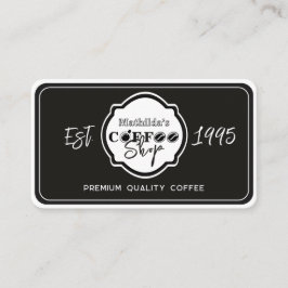 Professioneel koffiezaak gepersonaliseerd logo zwa visitekaartje