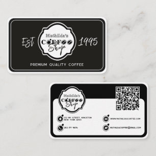 Professioneel koffiezaak gepersonaliseerd logo zwa visitekaartje