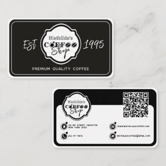 Professioneel koffiezaak gepersonaliseerd logo zwa visitekaartje