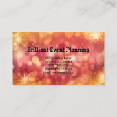 Professioneel Koraal Bokeh Sparkle Custom Photo QR Visitekaartje (Achterkant)