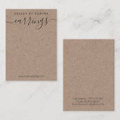 Professioneel Kraft Oorbel Display Visitekaartje (Voorkant / Achterkant)