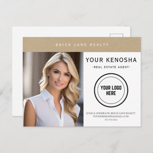 Professioneel Kraftpapier-document uw stadsonroere Briefkaart (Voorkant / Achterkant)