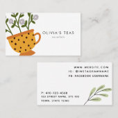 Professioneel kruidentheeminimalistisch Visitekaar Visitekaartje (Voorkant / Achterkant)