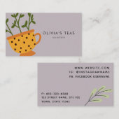 Professioneel kruidentheeminimalistisch Visitekaar Visitekaartje (Voorkant / Achterkant)