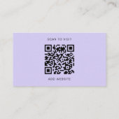 Professioneel Lavendel Logo QR Code Visitekaartje (Achterkant)