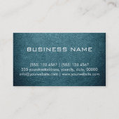 Professioneel leder getextureerd monogram #15 visitekaartje (Achterkant)