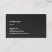 Professioneel Leer & Metaal Advocaat Advocaat Visitekaartje (Achterkant)