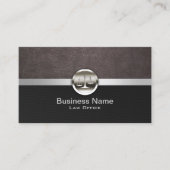 Professioneel Leer & Metaal Advocaat Advocaat Visitekaartje (Voorkant)