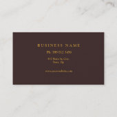 Professioneel legant modern monogram visitekaartje (Achterkant)