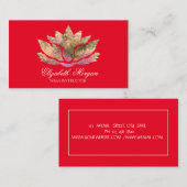 Professioneel, legant, Yoga Instructor, Red, Lotus Visitekaartje (Voorkant / Achterkant)