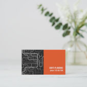 Professioneel leidingbedrijf visitekaartje (Staand voorkant)