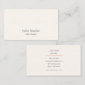 Professioneel lettertype Modern Elegante Levenscoa Visitekaartje (Voorkant / Achterkant)