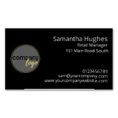 PROFESSIONEEL LOGO BEDRIJF BRANDED BUSINESS BLACK MAGNETISCH VISITEKAARTJE (Voorkant)