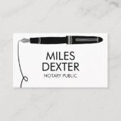 Professioneel Logo Bord Vulpen Notaris Visitekaartje (Voorkant)