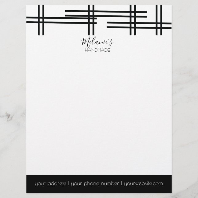 Professioneel logo briefpapier - monochrome stijl briefhoofd (Voorkant)