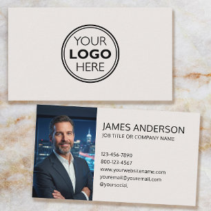 Professioneel Logo Foto Minimalistisch Witachtig Visitekaartje