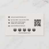 Professioneel Logo Foto Social Media QR Code Visitekaartje (Achterkant)