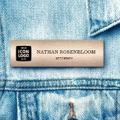 Professioneel Logo Geborsteld Bronzen Bedrijfs ID Naamplaatje