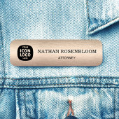 Professioneel Logo Geborsteld Bronzen Bedrijfs ID Naamplaatje