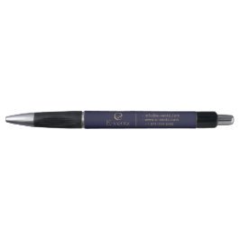 Professioneel Logo l Goud en Marineblauwe Marketin Pen
