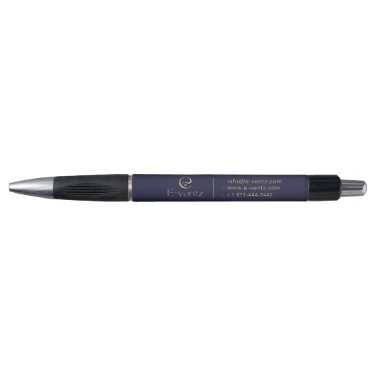 Professioneel Logo l Goud en Navyblauw Marketing  Pen (Voorkant)