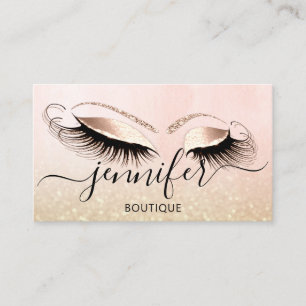 Professioneel Logo Makeup Artist Roos Glitter Visitekaartje
