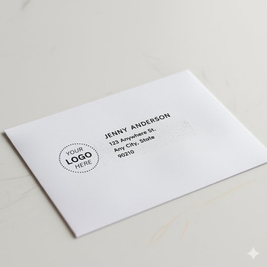 Professioneel Logo Modern bedrijfsretouradres Zelfinktende Stempel