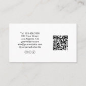 Professioneel Logo QR Aromatherapie Spa Wit Visitekaartje (Achterkant)