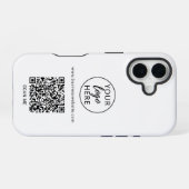 Professioneel Logo QR Code iPhone 16 Hoesje (Achterkant horizontaal)
