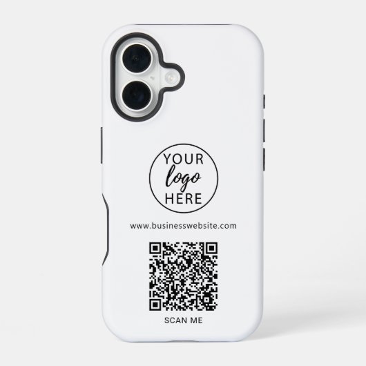 Professioneel Logo QR Code iPhone 16 Hoesje (Achterkant)
