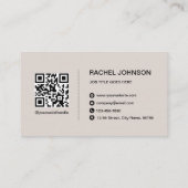 Professioneel Logo QR Code Moderne Visitekaart Visitekaartje (Achterkant)