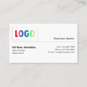 Professioneel logo, QR-code tweezijdige visitekaar Visitekaartje (Voorkant)
