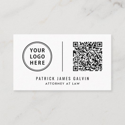 Professioneel Logo QR Code Visitekaartje (Voorkant)