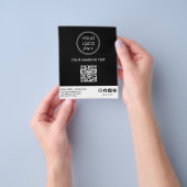 Professioneel Logo QR Code Zakenvliegtje Sjabloon Flyer (Hand)