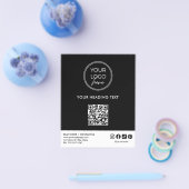 Professioneel Logo QR Code Zakenvliegtje Sjabloon Flyer (Enkel)