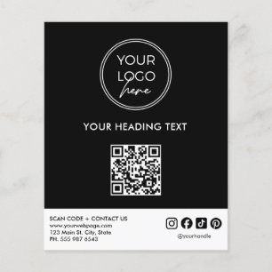 Professioneel Logo QR Code Zakenvliegtje Sjabloon Flyer