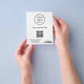 Professioneel Logo QR Code Zakenvliegtje Sjabloon Flyer (Hand)