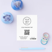 Professioneel Logo QR Code Zakenvliegtje Sjabloon Flyer (Enkel)