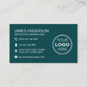 Professioneel Logo Social Media QR Code Groen Visitekaartje (Voorkant)
