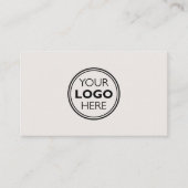 Professioneel Logo Social Media QR Code Off-White Visitekaartje (Voorkant)