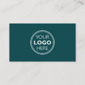 Professioneel Logo Social Media QR Code Turkoois Visitekaartje (Voorkant)