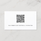 Professioneel Logo Toevoegen Foto QR Code Visitekaartje (Achterkant)